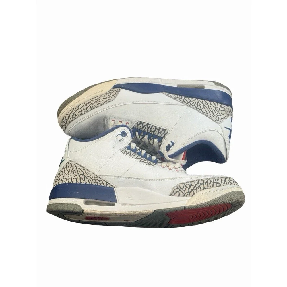 Air Jordan 3 True Blue 2016 Size 13 Used Rare Retro Authentic White Leather MJ